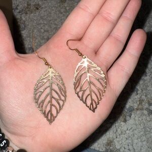 Elegant Gold Leaf Earrings